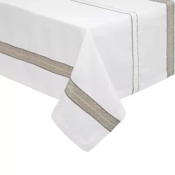 Brand new ⭐ Mode Living Puglia Tablecloth, 70" X 162" Beige/white 🌟