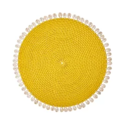 Promo 🧨 Mode Living Capiz Woven Placemats, Set Of 4 Yellow 🌟 -Mode Living Shop unnamed file 47